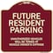 Signmission Designer Series-Unauthorized Vehicles Will Be Towed Burgungy, 18" x 18", BU-1818-9746 A-DES-BU-1818-9746 - alternate 1